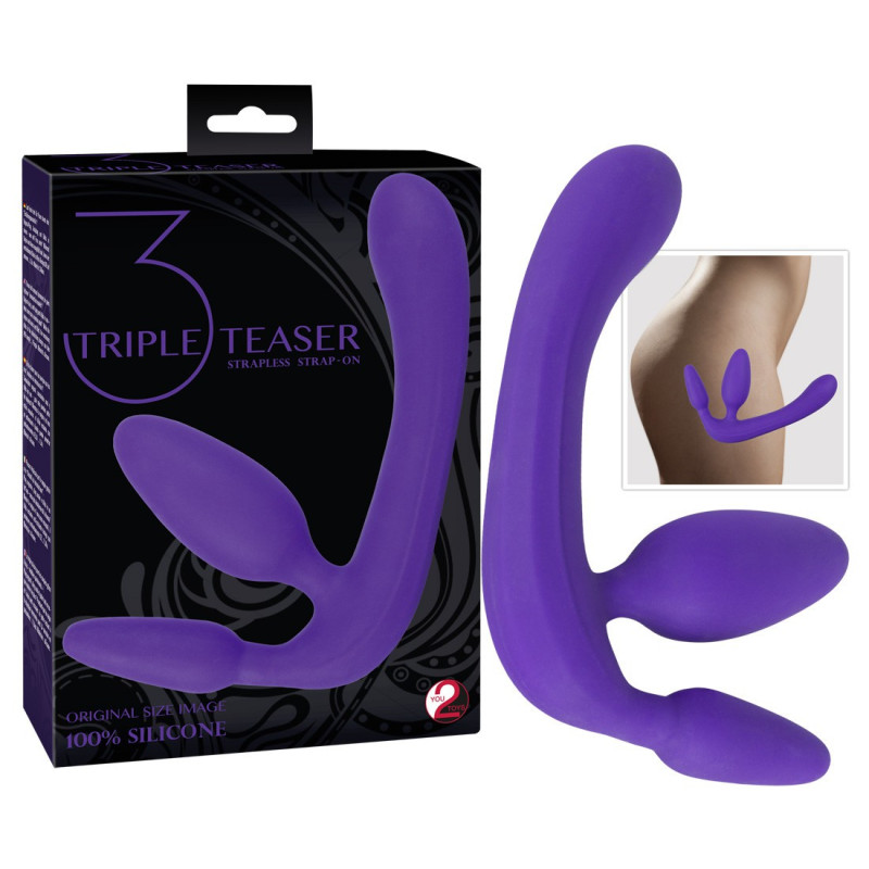 You2Toys Gode Ceinture Triple Teaser - Mauve